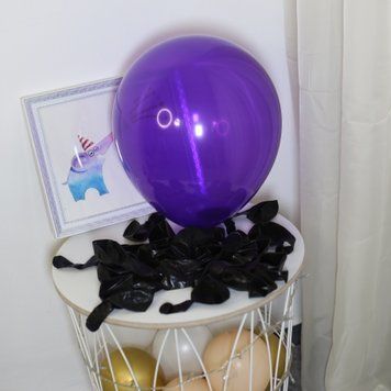 Шары латекс 12" 30 см Ретро кристалл фиолетовый Упаковка 5 штук 05358 фото