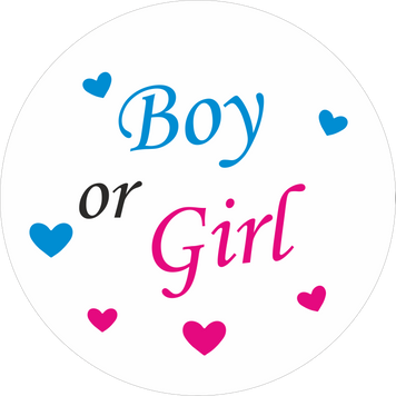 Міні банер артборд 50 см для фотозони Гендер паті Boy or girl серця Білий 0006826 фото