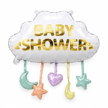 Куля фольгована фігурна 66х62 см Хмаринка Baby Shower Різнокольоровий 0008278 фото