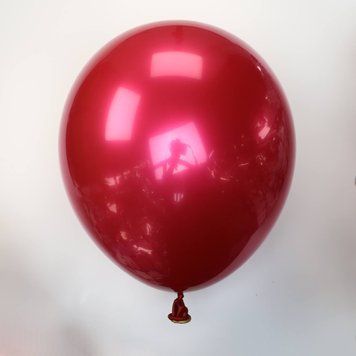 Шары латекс 10" 25 см Дабл стафф Ретро кристалл малиновый на хром золоте Упаковка 5 штук 10477 фото