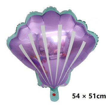Шар фольгированный фигурный 51х54 см Ракушка Фиолетовый 999838388388 фото