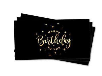 Конверт для грошей Happy Birthday to You Зірочки Чорний із золотом 0007461 фото