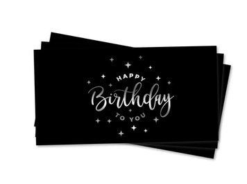 Конверт для грошей Happy Birthday to You Зірочки Чорний зі сріблом 0007462 фото