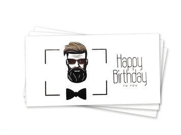Конверт для грошей Чоловіку Happy birthday Білий з чорним 0007405 фото