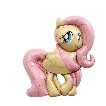 Куля фольгована фігурна 59х59 см Поні Флаттершай My Little Pony Рожевий і жовтий 08519 фото