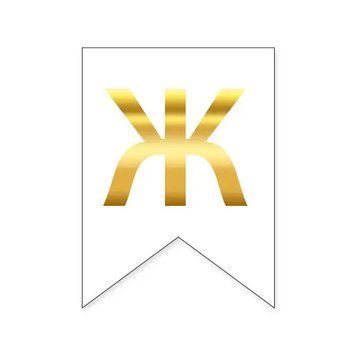 Буква Ж на флажке 16*12 см для индивидуальных надписей Белый и золото 09445 фото