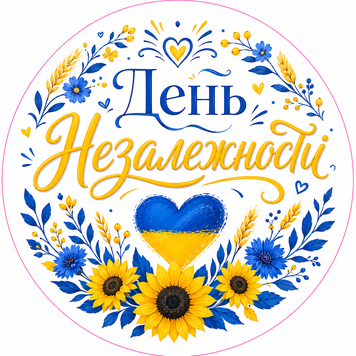 Міні банер артборд 50 см День Незалежності України Візерунки Синій та жовтий 0007371 фото