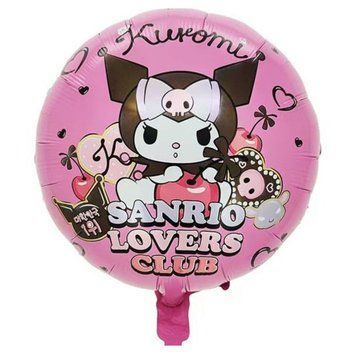 Шар фольгированный круглый 18" 45 см с рисунком Куроми Sanrio Розовый 11039 фото