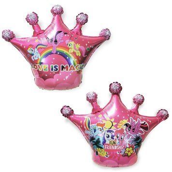 Шар фольгированный фигурный 64х52 см Корона Мой маленький пони My Little Pony Розовый 11580 фото