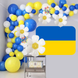 Набір 95 куль для фотозони Квіткова Україна з ромашками Блакитний та Жовтий 03796 фото 2