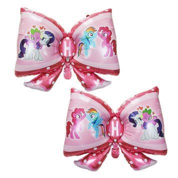 Шар фольгированный фигурный 73х53 см Бант Мой маленький пони My Little Pony Розовый 11582 фото
