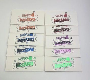 Конверт для грошей Happy birthday Ковпак Асорті 0007473 фото