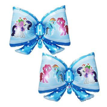 Шар фольгированный фигурный 73х53 см Бант Мой маленький пони My Little Pony Голубой 11583 фото
