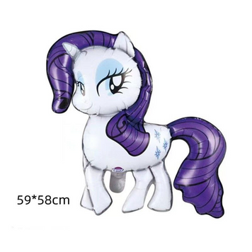 Куля фольгована фігурна 59х58 см Поні Раріті My Little Pony Фіолетова 04818 фото