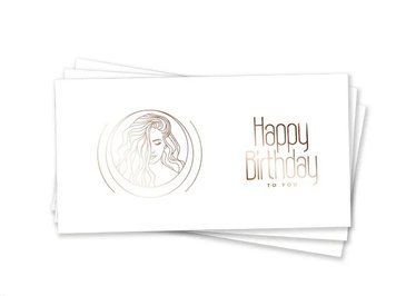 Конверт для грошей Жінці Happy Birthday to You Білий та рожеве золото 0007477 фото