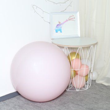 Куля латекс 18" 45 см Дабл стафф Білий на червоному 999838389619 фото