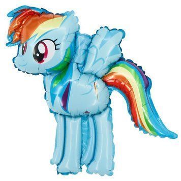 Куля фольгована фігурна 40х50 см Поні Веселка Деш My Little Pony Блакитний 03382 фото