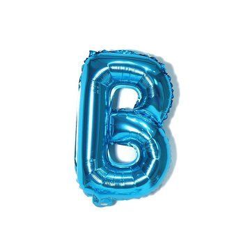 Шар фольгированный фигурный Буква B 40" 90 см Синий 09219 фото
