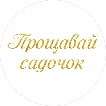 Міні банер артборд 50 см для фотозони Прощавай садок Білий та золото 0006816 фото