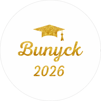 Міні банер артборд 50 см для фотозони Випуск 2026 шапка Білий та золото 0006819 фото