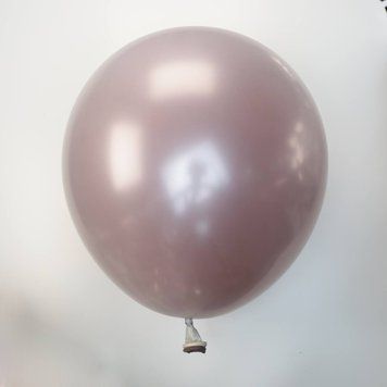 Шары латекс 10" 25 см Дабл стафф Белый металлик на ретро латте Упаковка 5 штук 10527 фото