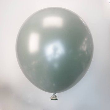 Шары латекс 10" 25 см Дабл стафф Белый металлик на ретро фисташке Упаковка 5 штук 10528 фото
